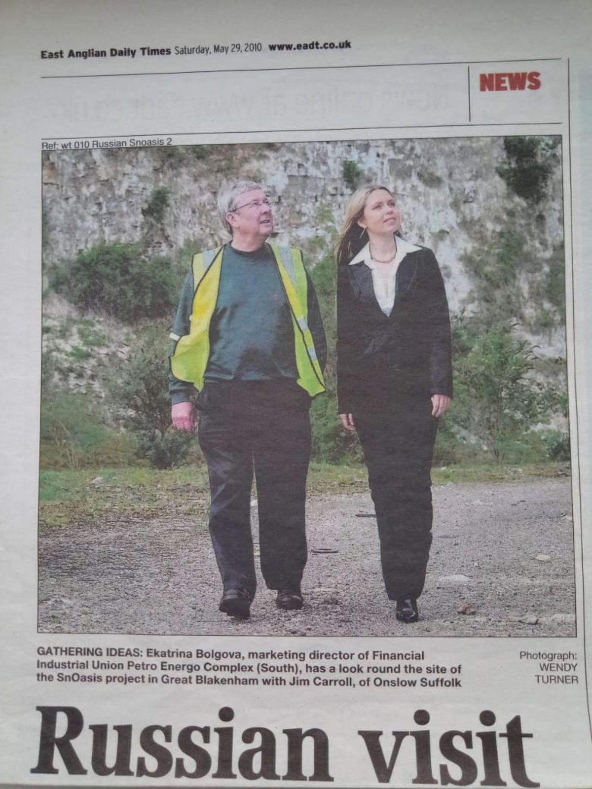East Anglian Daily Times: «Russian visit»