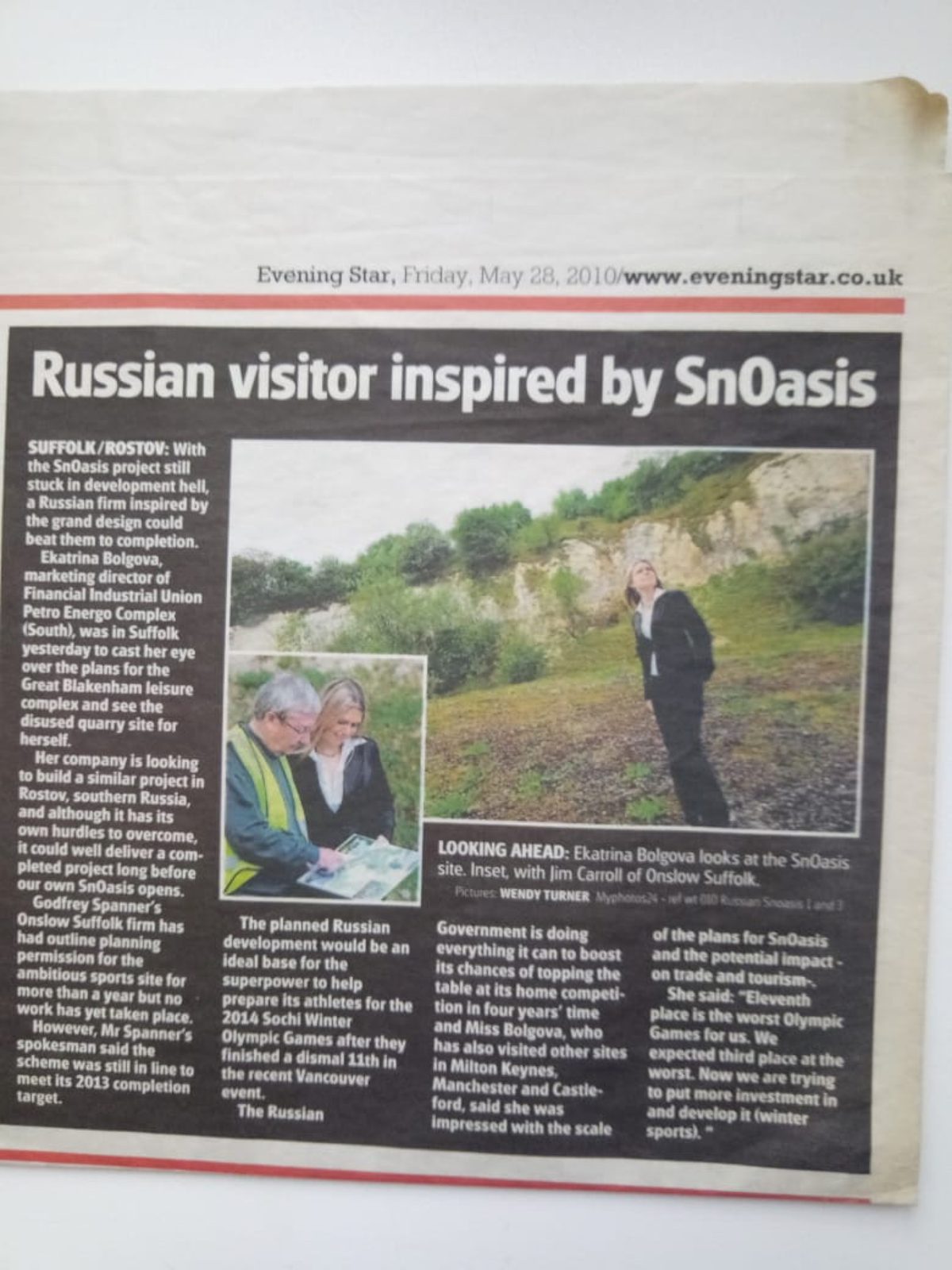 Evening Star: «Russian visitor inspired by SnOasis»